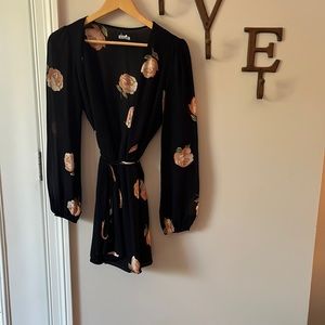 Reformation floral wrap dress medium